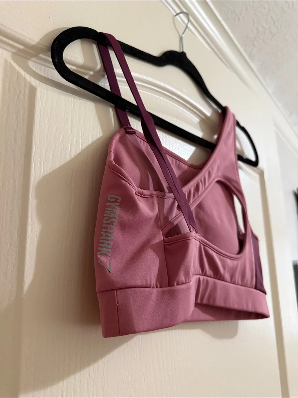 Gymshark Asymmetrical Pink Sports Bralette